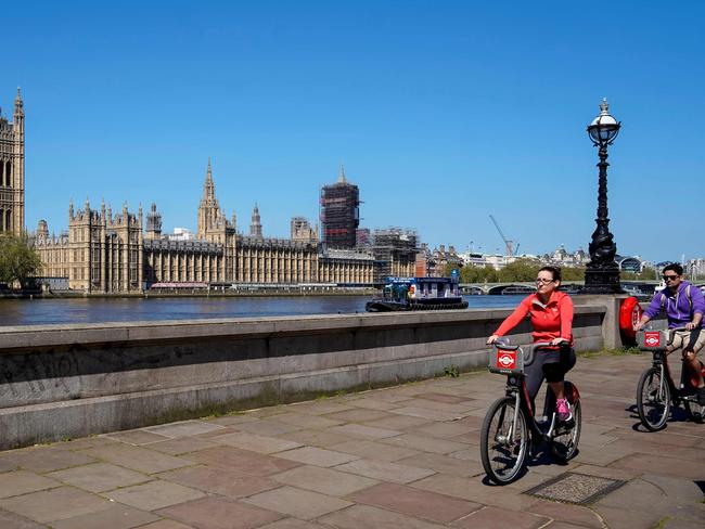 The The London Air Quality Network says air pollution is at its lowest for 20 years. Picture: AFP