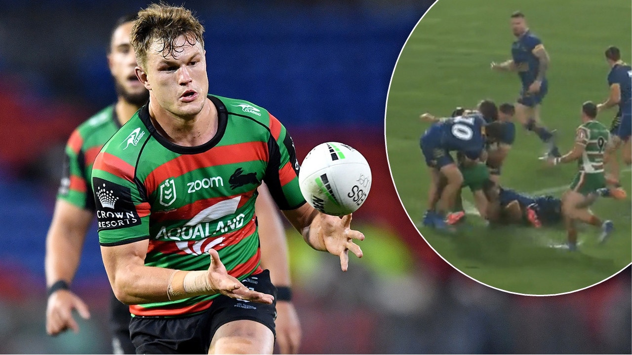 South Sydney Rabbitohs Liam Knight suffers season-ending knee injury from cannonball tackle Daily Telegraph