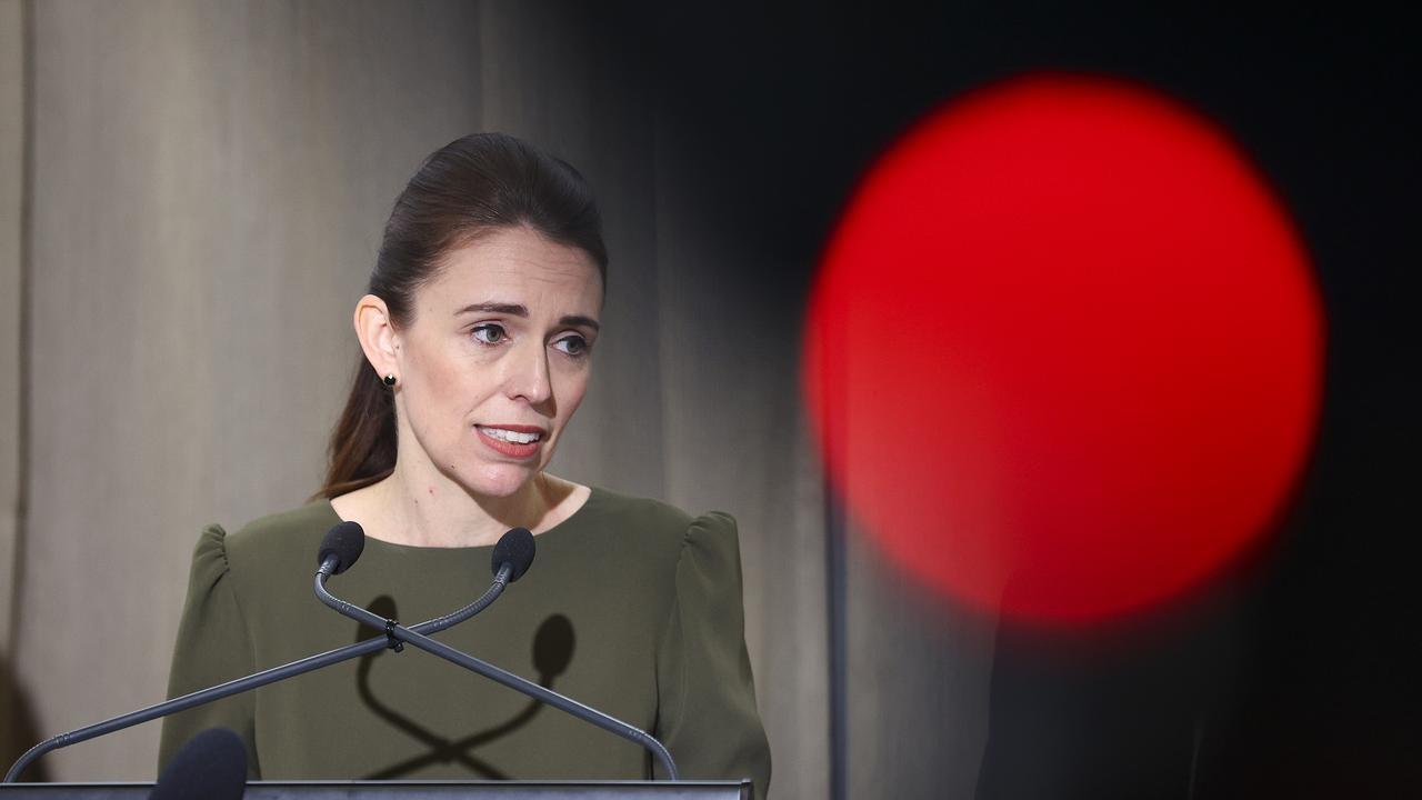 Prime Minister Jacinda Ardern speaks to media about the release of the royal commission into the Christchurch mosque terror attacks. Picture: Getty Images