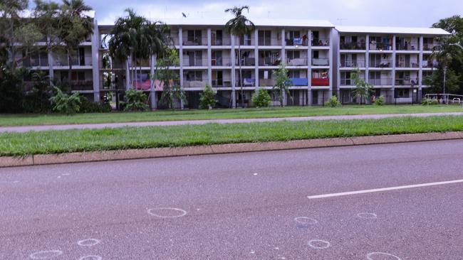 The large housing complex on Shiers St, in The Narrows. Picture Glenn Campbell