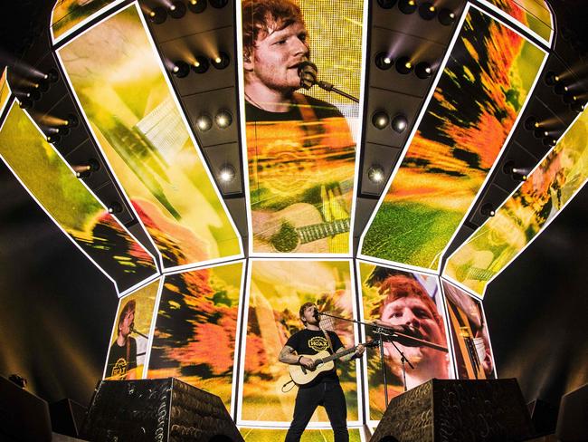 Ed Sheeran’s stage at a concert at the Ziggo Dome in Amsterdam on April 3, 2017. Picture: ANP / Paul Bergen