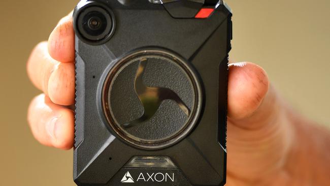 A body camera used by police in Darwin.