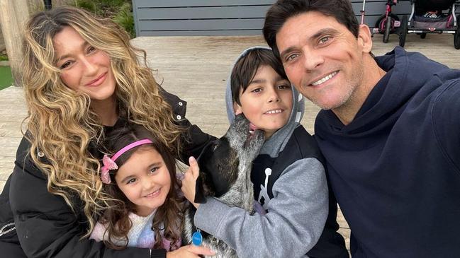 Tennis star Mark Philippoussis and his family adopted a puppy on Channel 10's The Dog House Australia. Source: Instagram