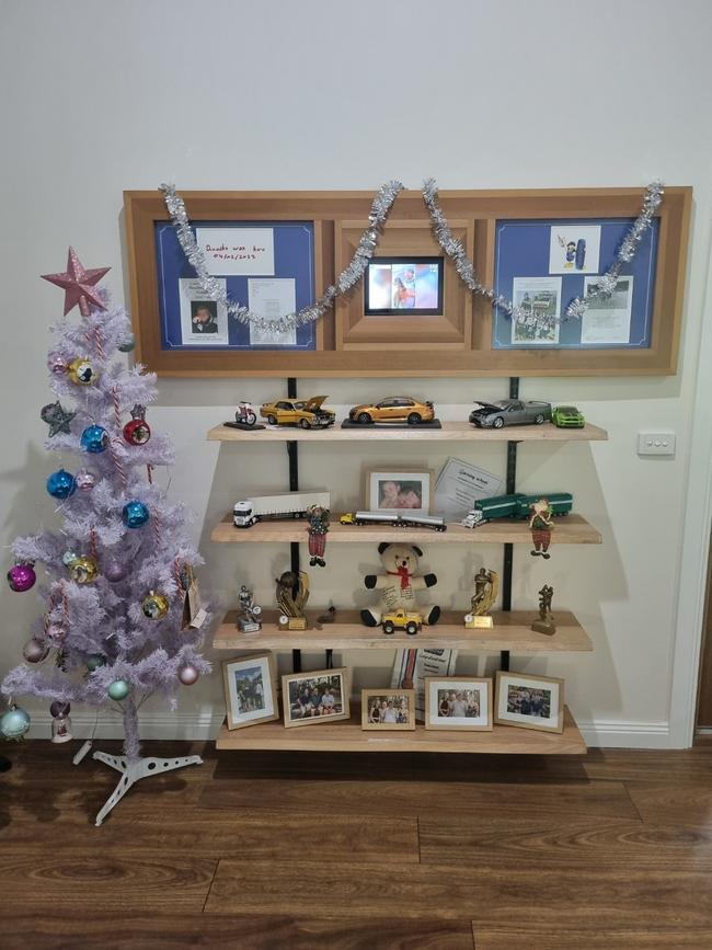 A shrine at the Gordon family home in honour of Braedyn. Picture: Supplied