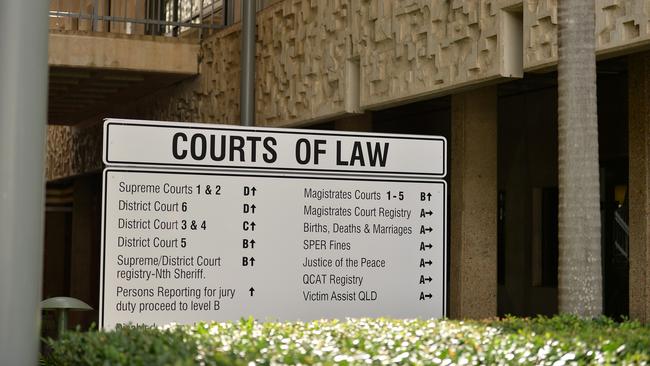 The Townsville Courthouse. Guards are not stationed inside the lower-level courtrooms.