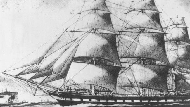 The Dunbar, which was wrecked on South Head in 1857