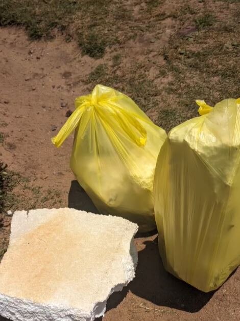 A chunk of styrofoam broken off a barge at Long Reef. Picture: Instagram