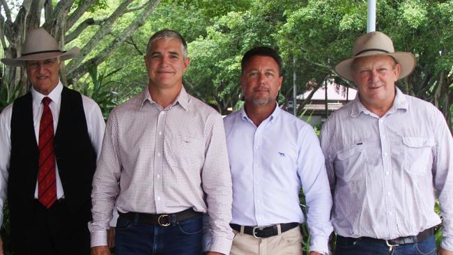 Katter Australia Party MPs Bob Katter, Robbie Katter, Nick Dametto and Shane Knuth were in Cairns on February 17 to reveal while they will not support the Voice to parliament. Picture: Alison Paterson