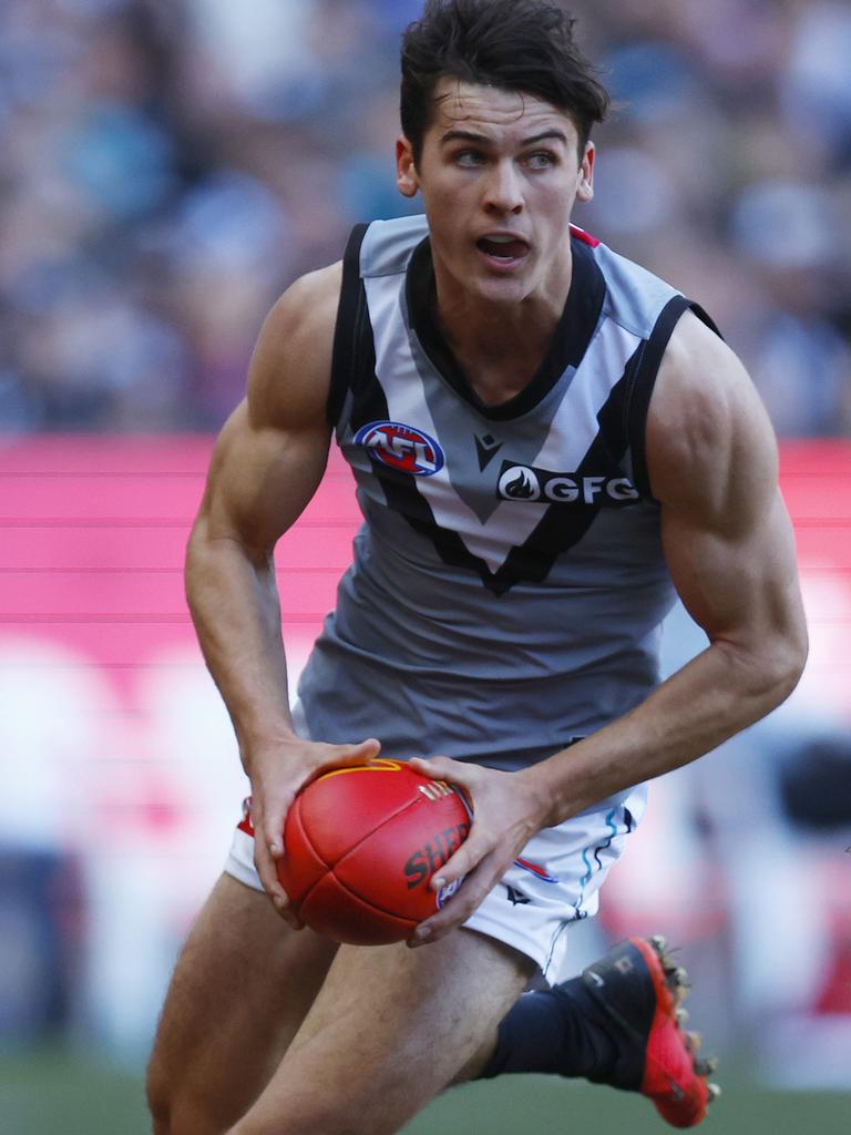 Connor Rozee was Port Adelaide’s best player. Picture: Daniel Pockett/Getty Images