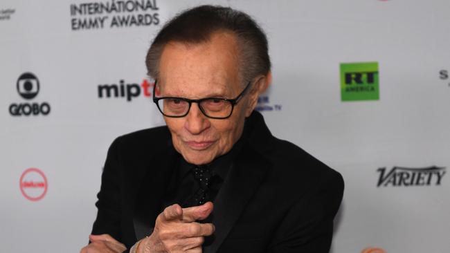 Former US talk show veteran Larry King. Picture: Don Emmert/AFP