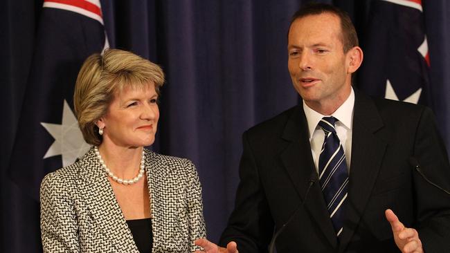 Tony Abbott with Julie Bishop in 2010.