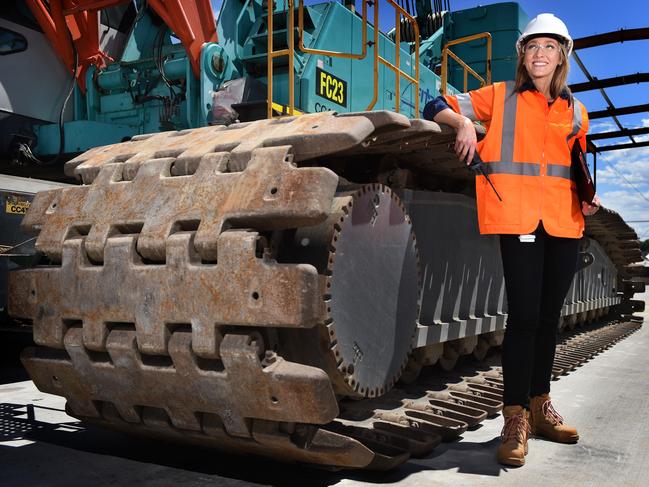 Carle Rutledge on the site of the Westgate Tunnel project. Picture: Tony Gough