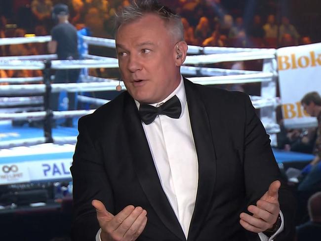 Host tears strips off big fat Aussie boxing joke