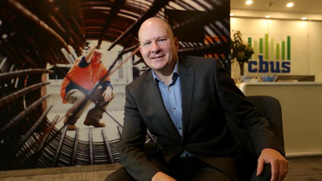 01/11/2017 David Atkin, chief executive of construction industry superannuation fund Cbus at their office in Melbourne. Picture: David Geraghty.