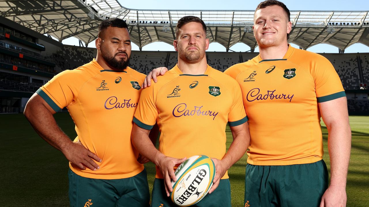 Wallabies Taniela Tupou, David Porecki and Angus Bell will all feature for the Tahs. Picture: Getty