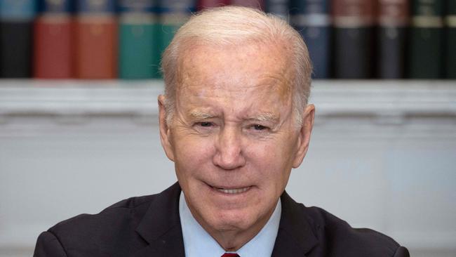 At year’s end, President Joe Biden’s approval rating was less than 45 per cent. Picture: Jim Watson / AFP