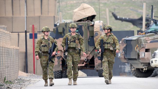 Australian troops on patrol in Afghanistan in 2018. Picture: Gary Ramage