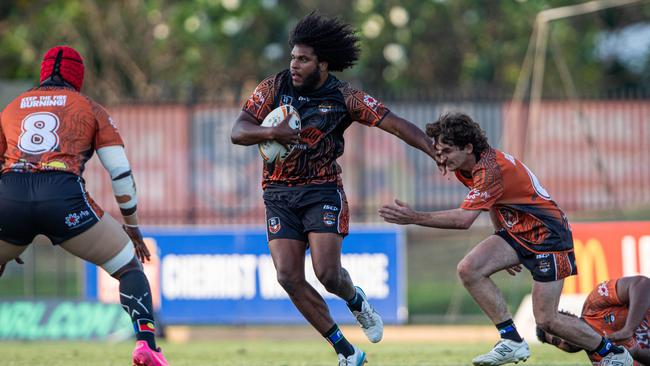 Caleb Niki at the 2024 Deadly Cup Carnival between the Indigenous All Stars and Territory All Stars. Picture: Pema Tamang Pakhrin