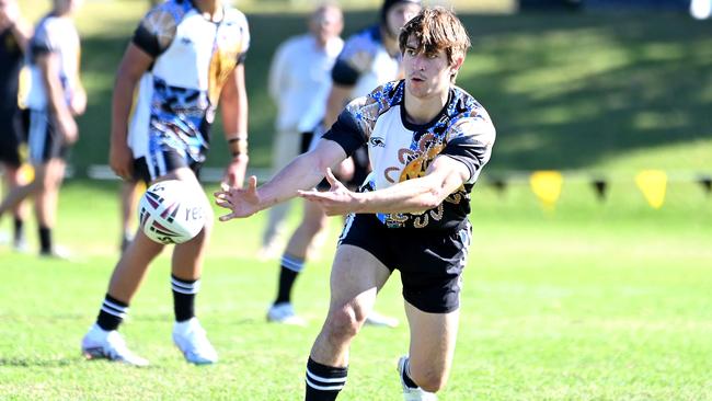 St Laurenceâ&#128;&#153;s College vs. Iona College AIC First XIII rugby league. Saturday July 22, 2023. Picture, John Gass