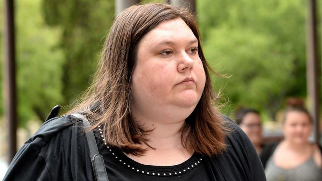Tabitha Lean and her partner Simon Peisley scammed their workplace by sending fake death threats. Picture Greg Higgs