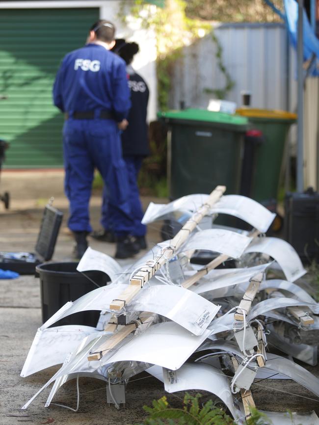 Police dismantled a hydroponic house in Bankstown West.