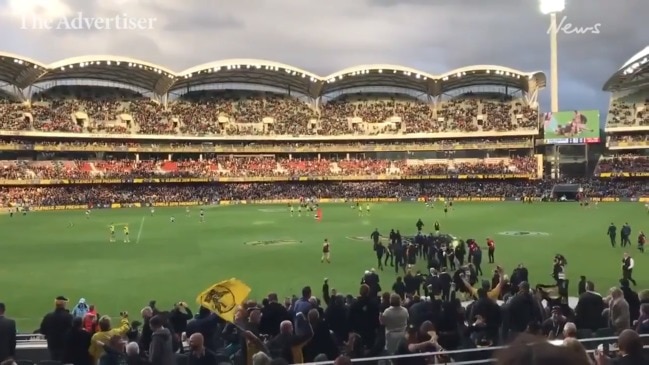 SANFL grand final: Glenelg celebrates on siren