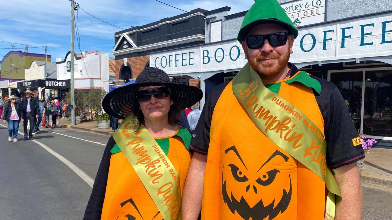 Pumpkin Pageant King and Queen at the Goomeri Pumpkin Festival 2021: Damon and Amanda Endersby