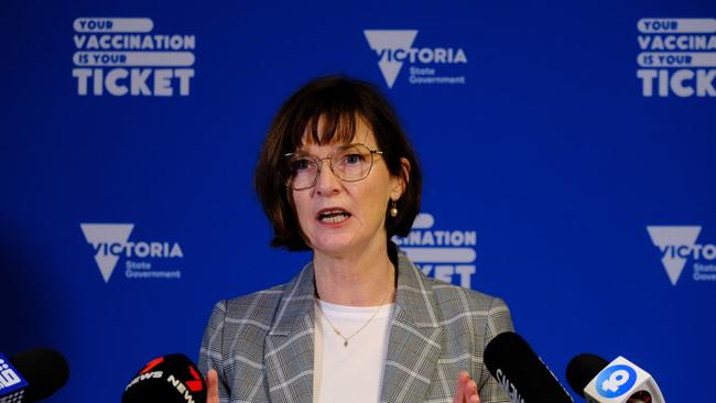 Victorian Minister for Health Mary-Anne Thomas confirmed Victoria’s health system is still under “unprecedented pressure”. Picture: Luis Enrique Ascui