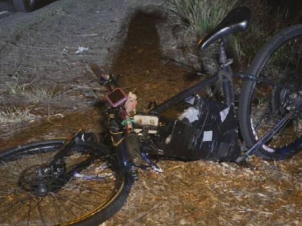 The illegally modified bike was held together with duct tape and cable ties. Picture: 3AW
