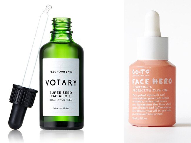 The Votary Face Oil and Go-To Skincare's Face Hero oil.