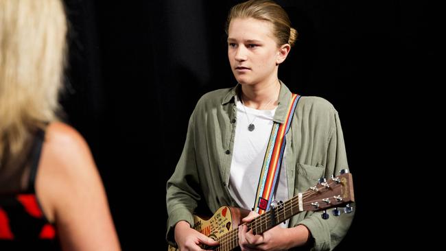 Fletcher Pilon, 14, of Wamberal, on <i>Australia's Got Talent</i>. Picture: Channel Nine