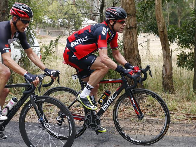 Cadel Evans had an 11th-place finish in his last ever national championships.