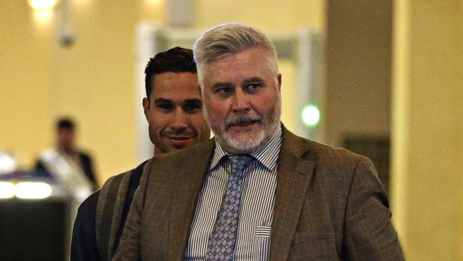 Former Financial adviser Graeme Miller (right) leaving the Downing centre court in Sydney on July 8. Picture: NCA NewsWire/Adam Yip