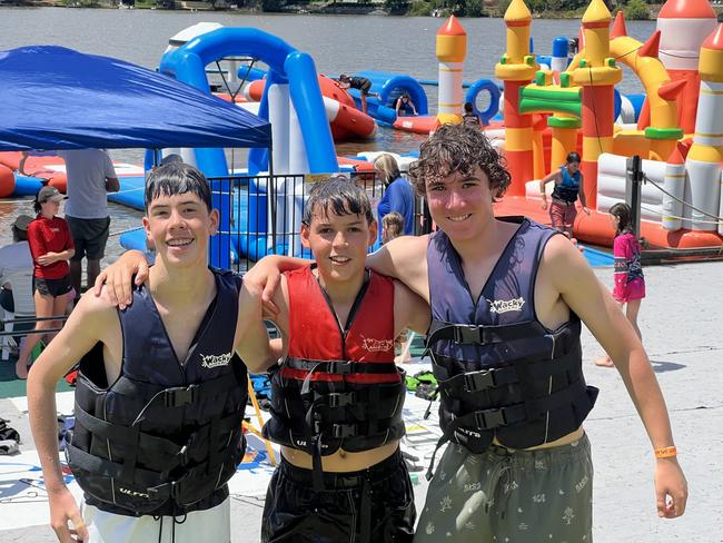 Fun at the Nagambie water park. Picture: Glenn Edwards, Macedon.