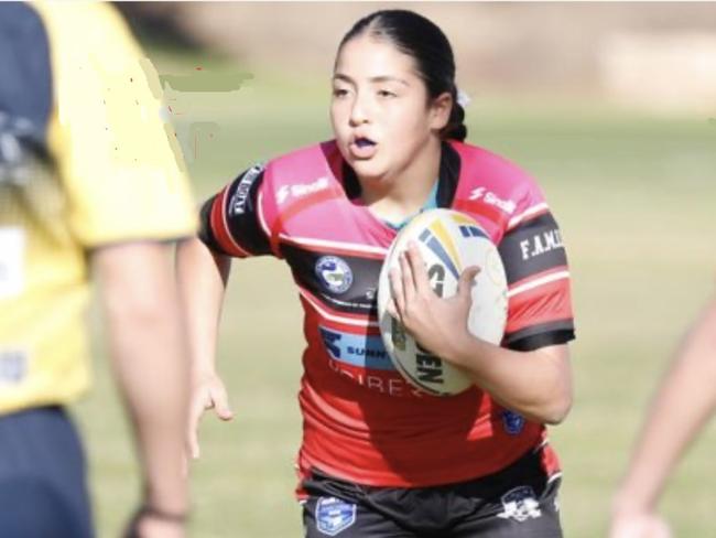 Georgia Nassif of the Kellyville Bushrangers U14s. Picture: Contributed