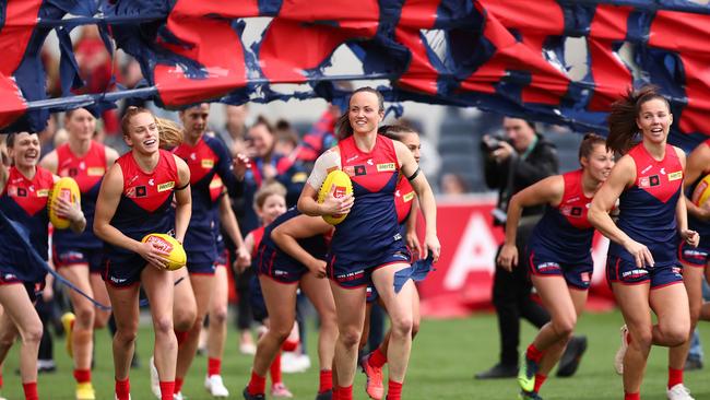 Daisy Pearce will lead the Demons in a second grand final this Sunday. Picture: Getty Images