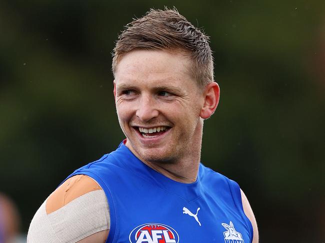 MELBOURNE, FEBRUARY 11, 2022: Jack Ziebell pictured during North Melbourne Football Club training at Arden Street. Picture: Mark Stewart