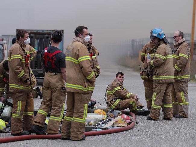 More than 130 firefighters fought the huge fire. Picture: Stefan Postles