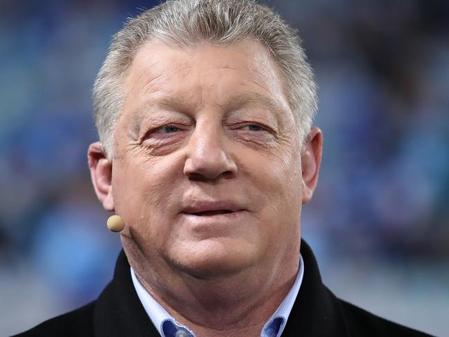 SYDNEY, AUSTRALIA - JULY 10: Phil Gould smiles during a tv broadcast before game three of the 2019 State of Origin series between the New South Wales Blues and the Queensland Maroons at ANZ Stadium on July 10, 2019 in Sydney, Australia. (Photo by Mark Metcalfe/Getty Images)