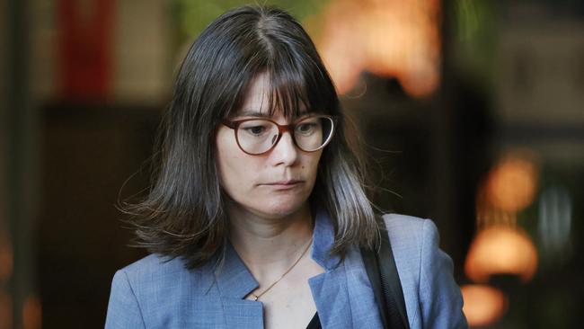 Royal Botanic Gardens research scientist Camille Truong leaving court on Wednesday. Picture: NewsWire/ David Crosling