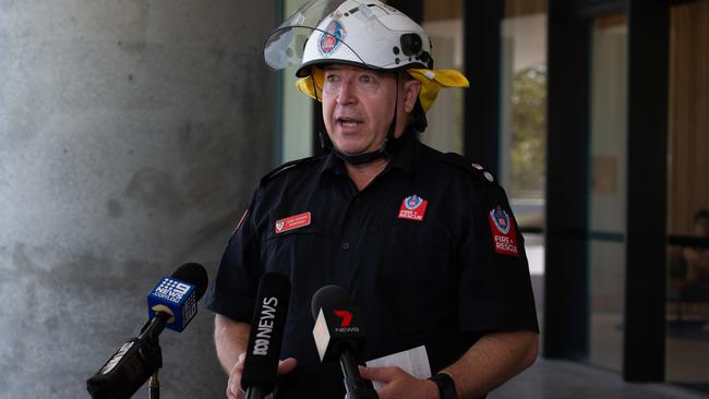 Fire and Rescue NSW Superintendent Adam Dewberry shared tips to stay safe. Picture: Monique Harmer