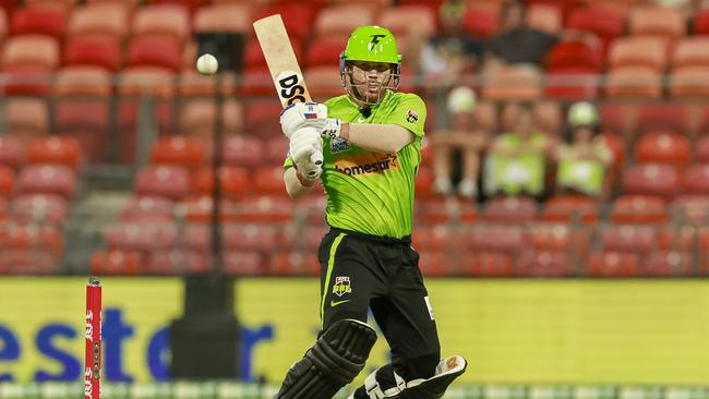 David Warner in action for Sydney Thunder. Picture: Getty Images