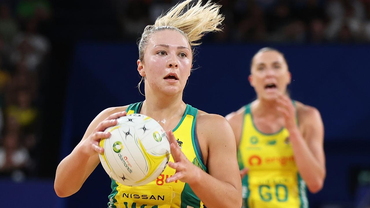 Wing attack Georgie Horjus could spend more time on court in the final Constellation Cup match after impressing Watson on debut in Perth on Sunday. Picture: Paul Kane / Getty Images