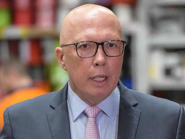 Opposition leader Peter Dutton said: “If Stephen Smith is ashamed of Australia Day, he should be on the next flight home”. Picture: NewsWire / Roy VanDerVegt