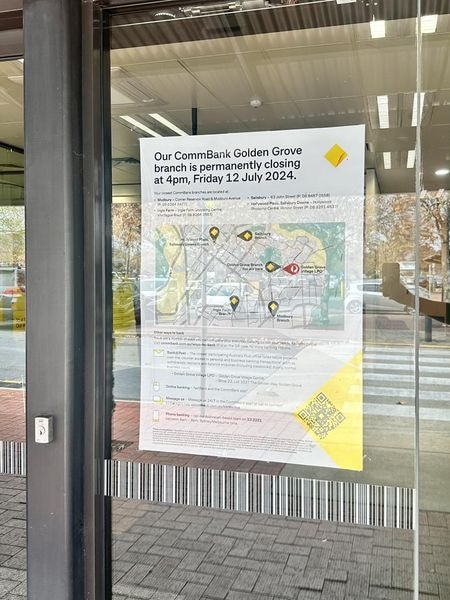 CommBank is set to close its Golden Grove branch in July. Picture: Rhiannon Pearce