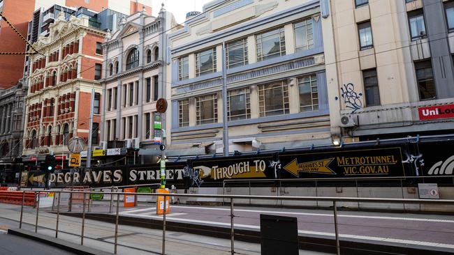 The proposed safe injecting room on Flinders Street, Melbourne. Picture: Mark Stewart