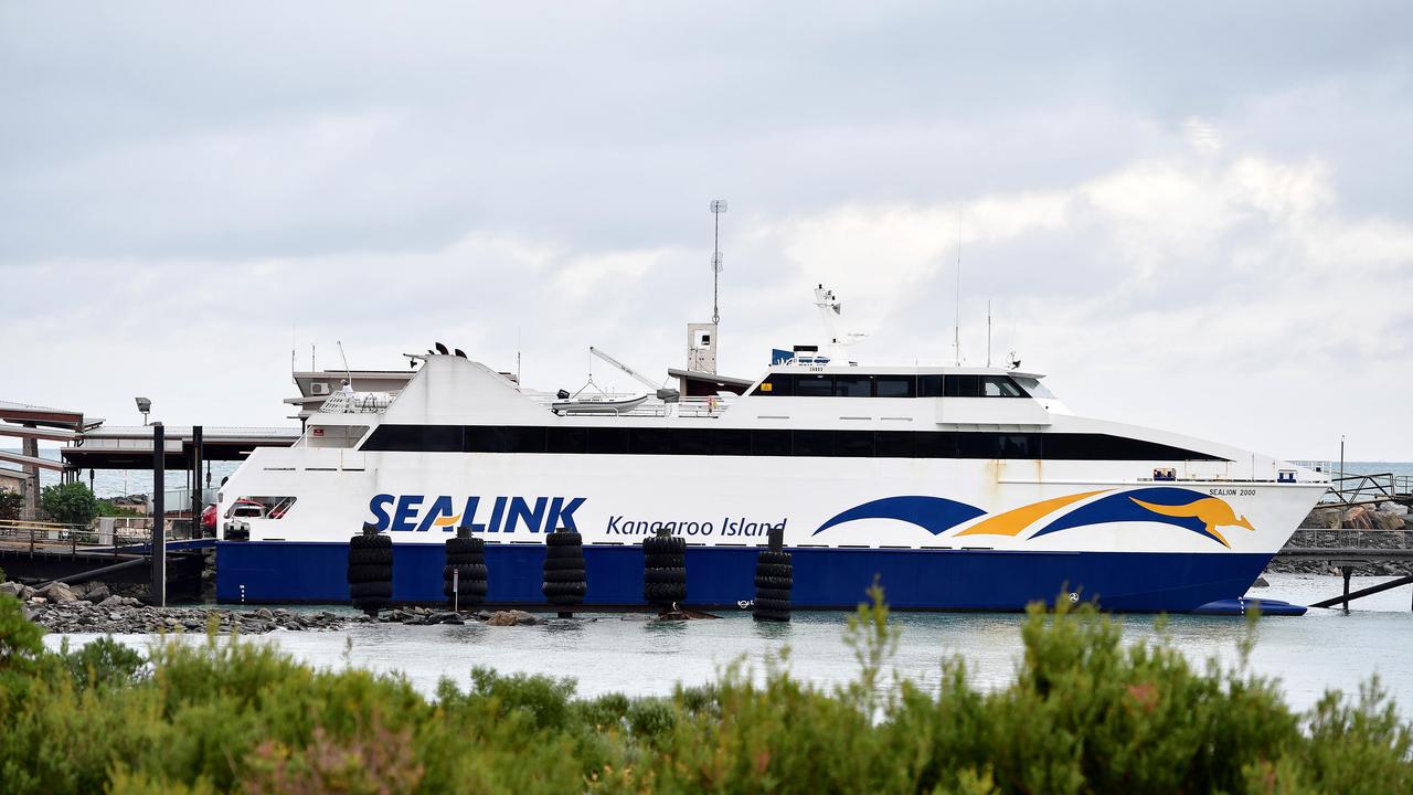 Sealink ferry docked at Penneshaw, Kangaroo Island. Picture: Bianca De Marchi