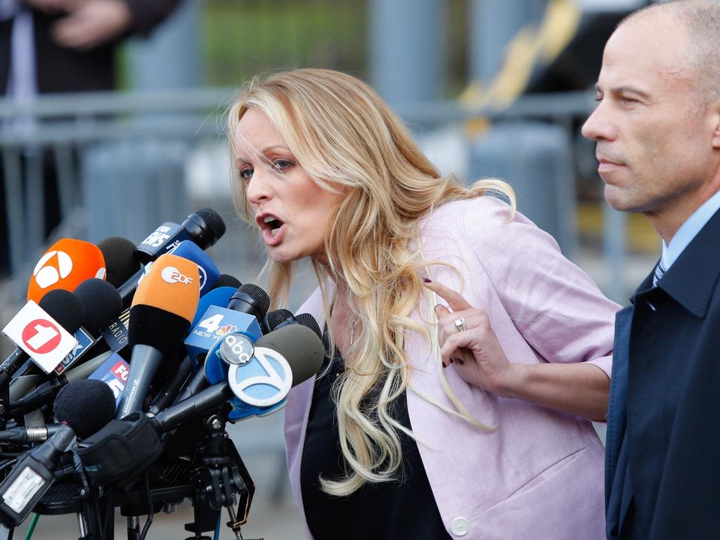 Adult film star Stormy Daniels filed a defamation suit against Donald Trump in 2018. Picture: AFP