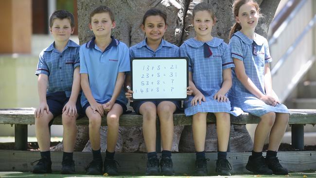 TOP CLASS: St Columbus Primary school Year 4s Adam James, Archie Lunn, Lara Furtado, Edwina Fletcher and Zarah King. Picture: Jamie Hanson