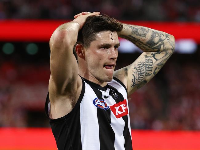 MELBOURNE . 17/09/2022. AFL.  2nd Preliminary Final . Sydney Swans vs Collingwood at the SCG.  Jack Crisp of the Magpies after tonights 2 point loss to Sydney    . Picture by Michael Klein